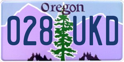OR license plate 028UKD
