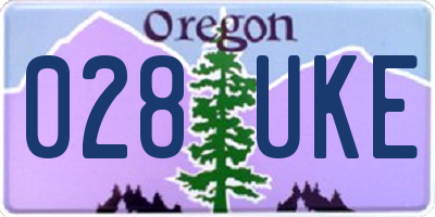 OR license plate 028UKE