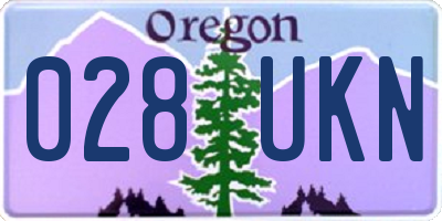 OR license plate 028UKN
