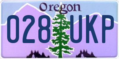 OR license plate 028UKP