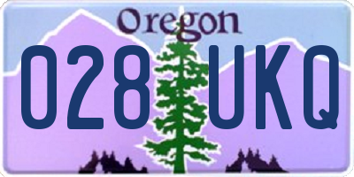 OR license plate 028UKQ