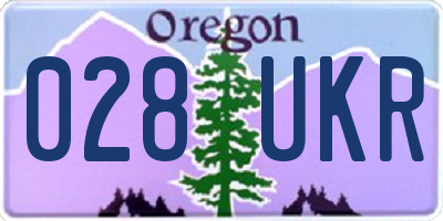 OR license plate 028UKR