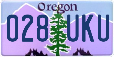 OR license plate 028UKU