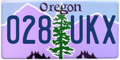 OR license plate 028UKX