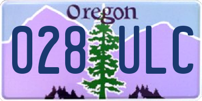 OR license plate 028ULC
