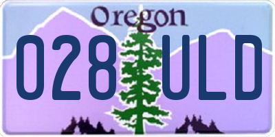 OR license plate 028ULD