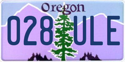 OR license plate 028ULE