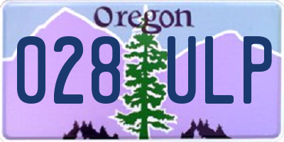 OR license plate 028ULP