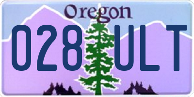 OR license plate 028ULT