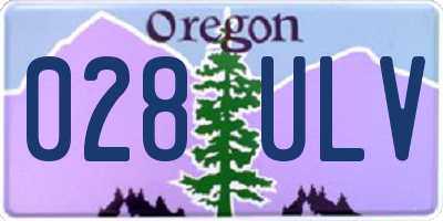 OR license plate 028ULV