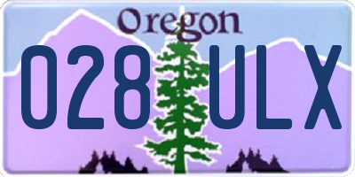 OR license plate 028ULX