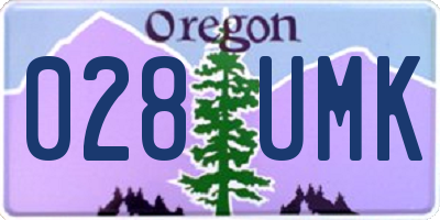 OR license plate 028UMK