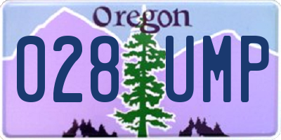 OR license plate 028UMP