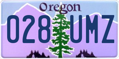 OR license plate 028UMZ