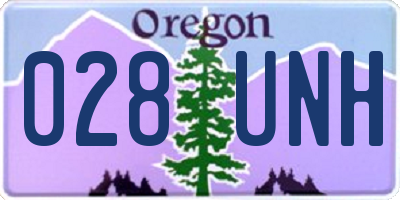 OR license plate 028UNH