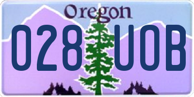 OR license plate 028UOB