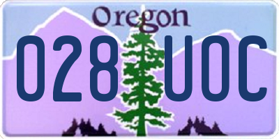 OR license plate 028UOC