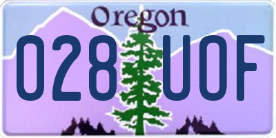OR license plate 028UOF