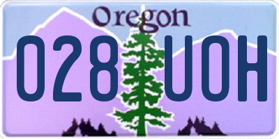 OR license plate 028UOH