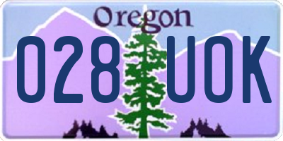 OR license plate 028UOK