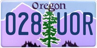 OR license plate 028UOR