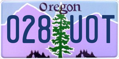 OR license plate 028UOT