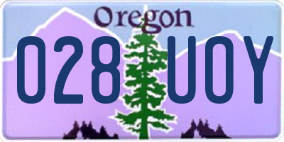 OR license plate 028UOY