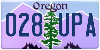 OR license plate 028UPA