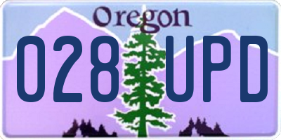 OR license plate 028UPD
