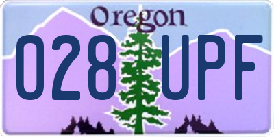 OR license plate 028UPF