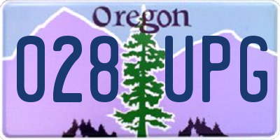 OR license plate 028UPG