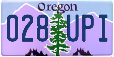 OR license plate 028UPI