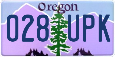 OR license plate 028UPK