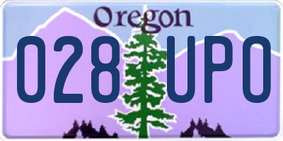 OR license plate 028UPO