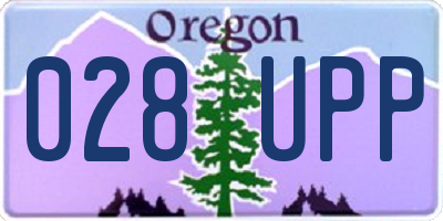 OR license plate 028UPP