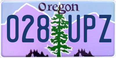 OR license plate 028UPZ