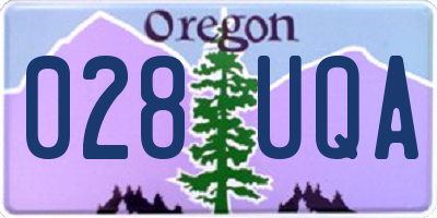 OR license plate 028UQA