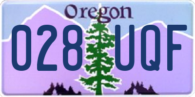 OR license plate 028UQF