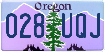 OR license plate 028UQJ