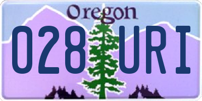 OR license plate 028URI