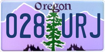OR license plate 028URJ