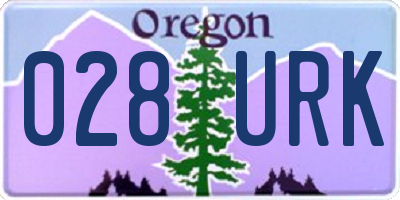 OR license plate 028URK