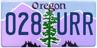 OR license plate 028URR