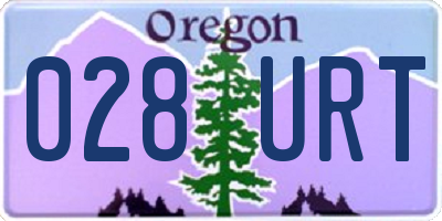 OR license plate 028URT