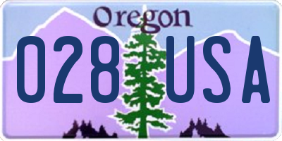OR license plate 028USA