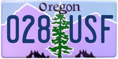 OR license plate 028USF