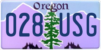 OR license plate 028USG
