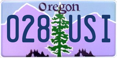 OR license plate 028USI