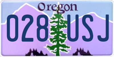 OR license plate 028USJ