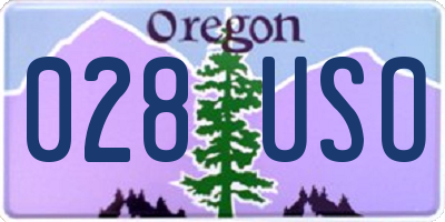OR license plate 028USO